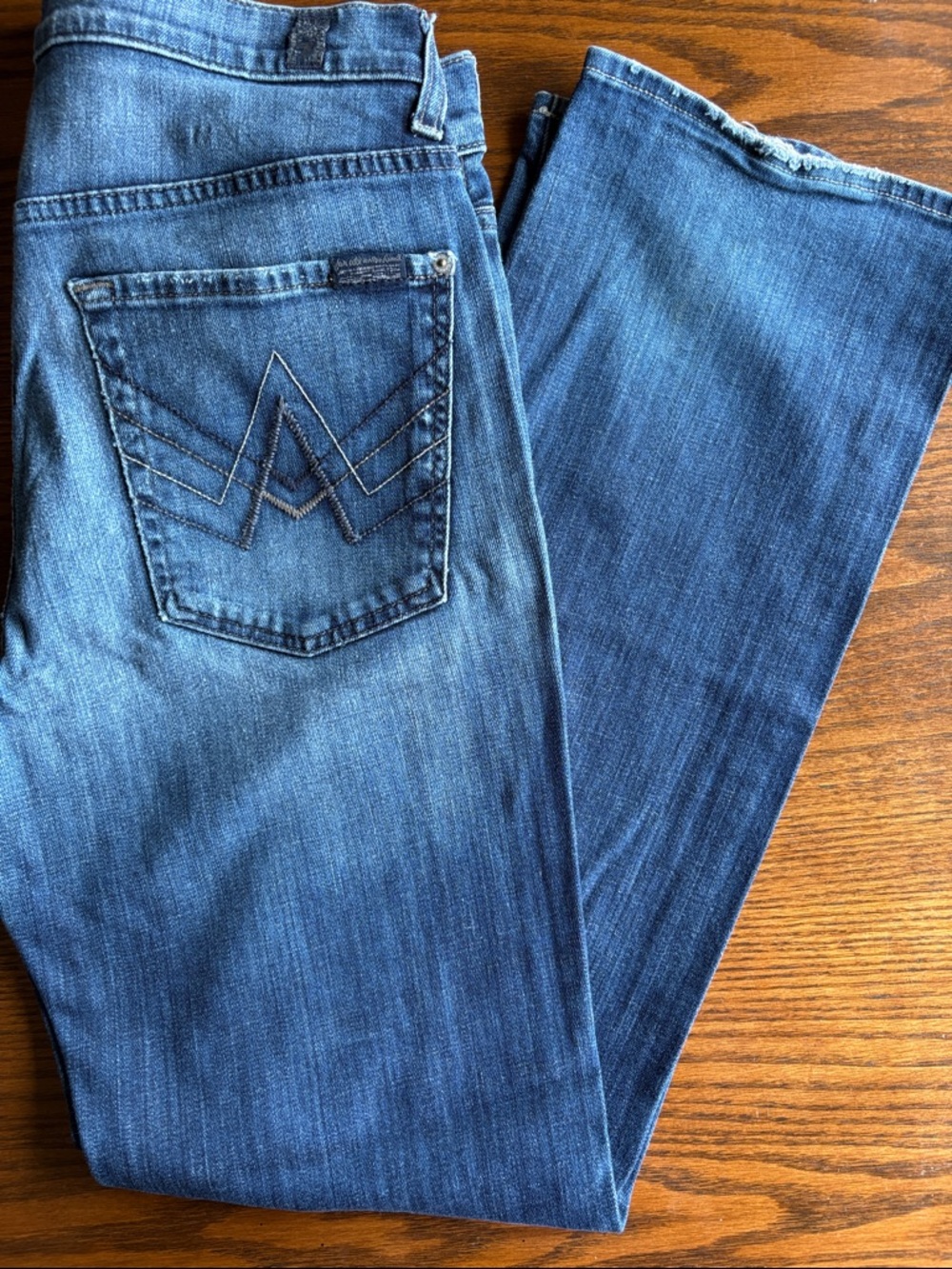7 For All Mankind broken in Austyn jeans mid rinse straight leg